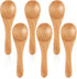 6 Pcs Small Wooden Spoons, 3.7 Inch Tiny Spoons for Spices, Mini Wooden Condiment Spoons for Sauces, Salt, Sugar