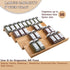 Angimio 8 Set 8" 16" Bamboo Spice Rack Drawer Organizer - Piece - or Wide