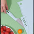 Small Plastic Cutting Board with Knife, Reusable Utility Chopping Board, Portable Fruit Prep with Organizer