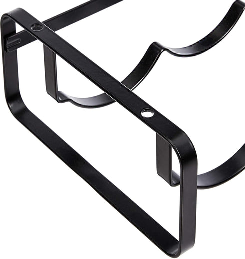 Amazon Basics Tabletop Stackable Metal Wine Rack - 4-Bottle, 3.74"D x 15.75"W x 7.87"H, Black