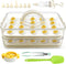 Lignumix Deviled Egg Containers with Lid & Handle (2 Layer Snap-on) PET Thickened