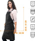 Under NY Sky Cross-Back Black Apron, Adjustable for Men, Women, Pro Barber, Tattoo, Hair Stylist, Server
