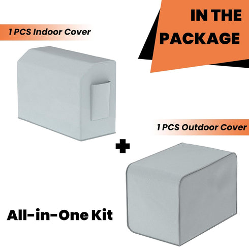 GCGOODS U-Shaped Air Conditioner Cover Set, Outdoor Cover with Foil & Indoor Cover, Full Coverage and Dust-Proof