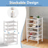 6 Closet,Hallway,Entryway,Small 18"x11"x34" Haddockway Small Tier Bamboo Shoe Rack Storage Organizer,Multifunctional