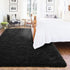 ISEAU Ultra Soft Fluffy Rug | 3 x 5 Feet Shaggy Area Rug for Bedroom, Living Room, Nursery, Black