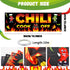 Chili Cook Off Decorations, 71" x 24" Chili Cook Off Banner, 3 Pcs Chili Pepper Plastic Tablecloth Table Cover 53" x 108", Mexican Fiesta Chili Cooking Party Supplies