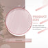 13" MAONAME Clear Round Serving Tray with Handles, Plastic Clear Tray, Round Pink Decorative Trays for Coffee Table