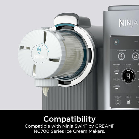 2 Pack, NC700 XSK7PNTLD2 Ninja Swirl by CREAMi Pints and Lids - Compatible with Series Ninja Swirl Ice Cream & Soft