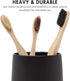 Countertop, Yew Design Matte Black Toothbrush and Toothpaste Holder and Cup for Bathroom Vanity and Round Organizer