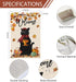 Welcome Fall Garden Flag 12 x 18 Inch, Double Sided Burlap Black Cat with Pumpkins, Autumn Maple Leaves Thanksgiving