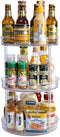 Non-Skid 3 Tier Lazy Susan for Kitchen, 360 Degree Rotating Spice Rack, Cabinet Organizer Turntable