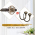 KAMANINA Decorative Curtain Holdbacks, Window Drapery Holdbacks, Antique Bronze, Marbled Finials (1 Pair/2 Pack, Small)
