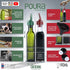 Set 250ml Poura Vinegar and Olive Oil Bottle Drizzler with ClickSeal BPA Free Pour Spouts | Glass Oil & Vinegar