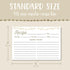 Dekali Designs Rustic Recipe Cards 4x6 Inches (50 Pack) Double Sided with Cute Floral Design