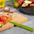 KUHN RIKON Colori+ Non-Stick Straight Paring Knife, 4 inch Blade, Green with Safety Sheath