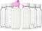 Sovietiep 16 Oz Square Glass Milk Bottles with A Silicone Cap, 6