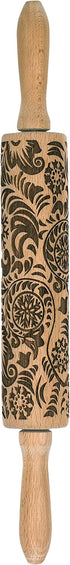Mrs. Anderson’s Baking Embossing Rolling Pin, Paisley Design, Made of European Beechwood