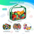 8 Packs Toy Storage Bags with Zipper, Clear PVC Organizing Bags, Reusable Toy Storage Organizer with Portable Handle