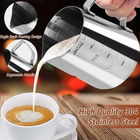 22 PCS Coffee Tamper Set, Espresso Accessories Barista Kit with 51mm Espresso Tamper, WDT Tool, Frothing Pitcher & More