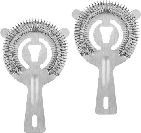 Tifanso 2PCS Cocktail Strainer Bar Tools, Stainless Steel Bartender Accessories with High Density Spring for Filtering