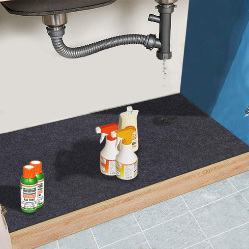 Under The Sink Mat Cabinet Mat Waterproof Absorbent Premium Shelf Liner Washable 24"×30"