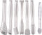 Small Serving Tongs Set, 6-Inch Appetizer Tongs, Stainless Steel Mini Tongs, Set of 6