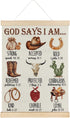 SereneHanctuary Western Christian Wall Art, God Says I Am Cowboy Nursery Wall Decor,