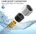 JUWO 18 FT Water Line for Refrigerator, 1/4 Inch Compression Stainless Steel Ice Maker Hose Connector for Medium