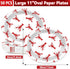 50 11 Set PCS Crawfish boil Oval Paper Plates Large Disposable Red Grid Pattern Party Decorations Barbecue Tray