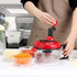 Cambom Manual Food Chopper, Vegetable Chopper Hand Food Processor with Clear Container 1200ml BPA Free