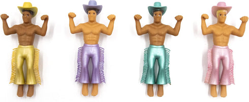 NPW Drinking Buddies Disco Cowboys Drink Markers, 4 Count Wine Glass Charms for Bachelorette Party