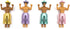 NPW Drinking Buddies Disco Cowboys Drink Markers, 4 Count Wine Glass Charms for Bachelorette Party