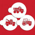 Designer Stencils Trucks Cookie Set - Beige/Semi-Transparent