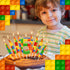 MTLEE 9 1-9 5) Pcs Building Block Candles Number Building Block Candle Numeral Birthday Cake Topper Cupcake