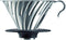 Hario V60 Metal Coffee Dripper, Silver, Size 02