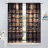 YCness 2 Sets,42x45 Inch Bookshelf Curtains, Vintage Library with Books Window Treatments for Kids Bedroom, Wooden