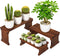 3 Tier Table Top Plant Stand, Flower Shelf Holder Rack, 5.9" Wood