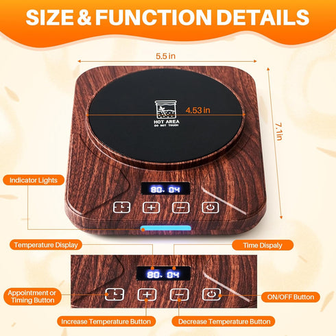 RVV 24H 1F 40 oz, Sourdough Starter Warmer, Digital Temperature Control Heating Mat for Home Baking with Timer