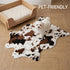 2'6"x3'7" (75x110cm) Cow Print Rug, Faux Fur Cowhide Area Rug for Living Room, Bedroom,Nursery Decor, Western Farmhouse