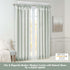 Madison Park Emilia Faux Silk Curtain, 120"L x 50"W, Dusty Aqua, Room Darkening, DIY Twist Tab Top