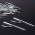 Jetec 50 Pieces Metal Drapery Pins Curtain Hooks, Long 7 cm by 1.8 cm Bulk Silver Stainless Steel for Heavy Duty Window
