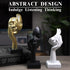 prosfalt 3 Pcs Thinker Statue,Modern Home Resin Sculptures,Collectible Figurines for Home Office Bookshelf Desktop