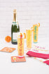 Pavilion Gift Company Clear Pop Champagne Flute, 8 oz, Yellow, Orange