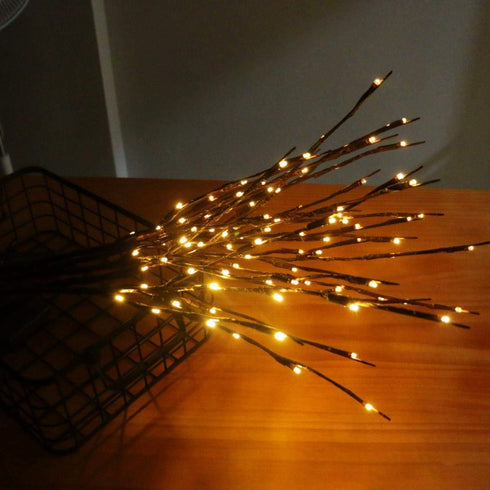 2 Pack Decorative LED Lighted Branch Lights, Battery Operated, 29.5 Inches, Warm White, 20 LEDs for Home Decor