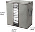 2 Pack Foldable Erect Storage Bags Under Bed Closet Organizer 18 x 11 x 19 inch - for Quilt, Blanket, Pillow, Clothes,