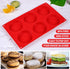 Muffin Top Pan, Silicone Egg Molds for Breakfast Sandwiches, 3" Round Silicone Egg Pan for Baking Tarts and Corn Bread