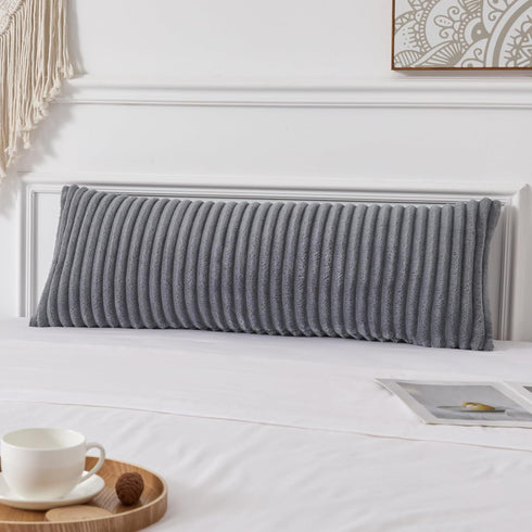 14x36 Inch Set 1 UGASA Long Lumbar Throw Pillow Cover of Super Soft Faux Fur Decorative Pillow Case Plush Flannel