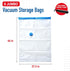 6 Pack Jumbo Vacuum Storage Bags for Comforters, Blankets & Clothes - Space Saver Compression Bags with Hand Pump