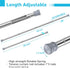 Tension Curtain Rod for Windows 28 to 48 Inch,Silver Spring Tension Rods short curtain rod Adjustable Spring Rod Extendable Tension Rod for Kitchen, Bathroom, Window, Bookshelf.