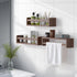 16.5 Inch Set 3 Floating Wall Nursery Book Shelves for Bedrooms Kids Walnut Color Wooden Baby Book Shelf for Kids Rooms
